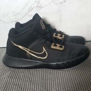 Nike Kyrie Flytrap 4 Black Metallic Gold Sneakers Shoes 6.5 Youth